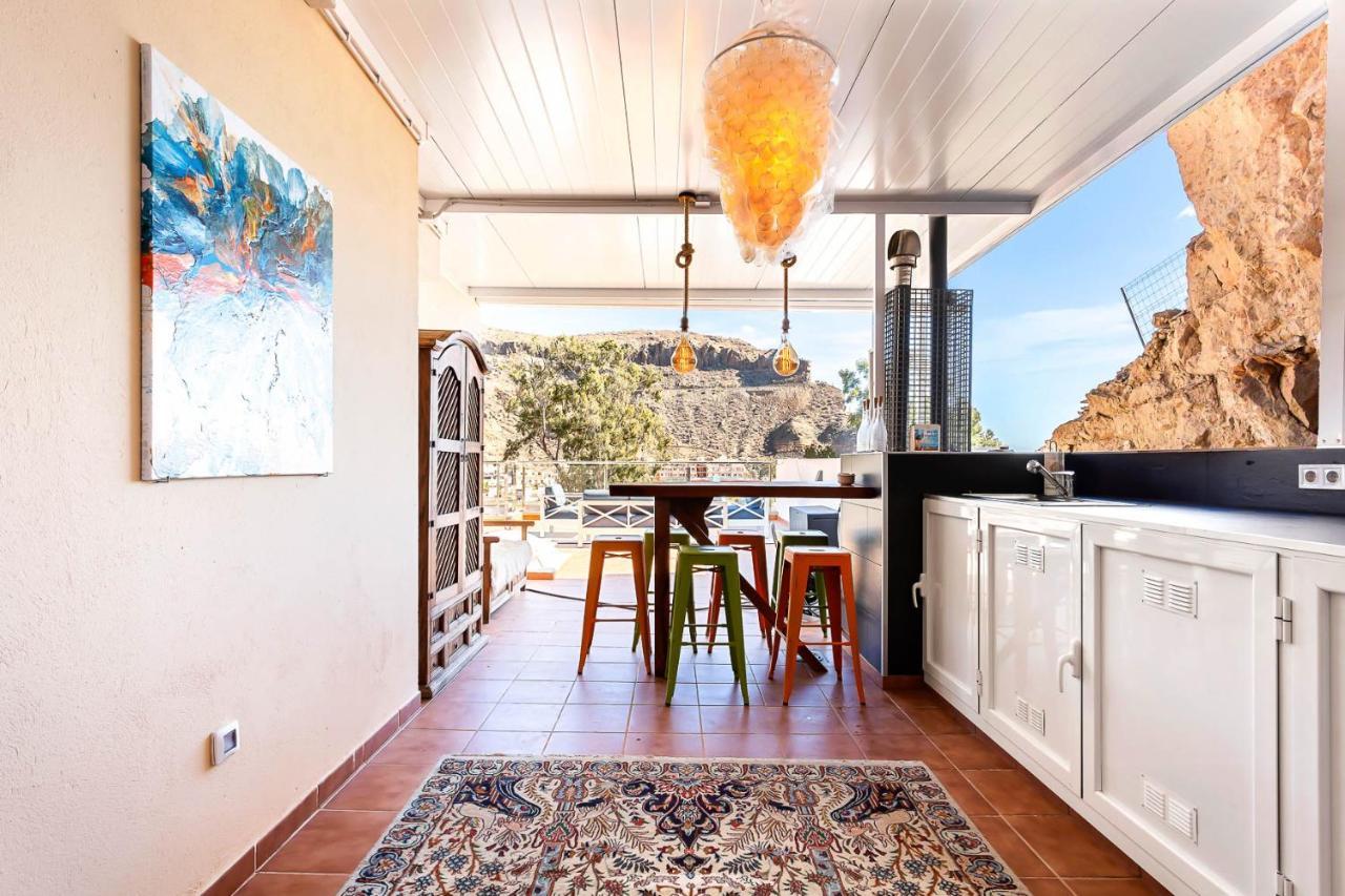 Rivera Del Puerto Luxury Penthouse With Great Terrace And Sea View Puerto De Mogan Exterior foto